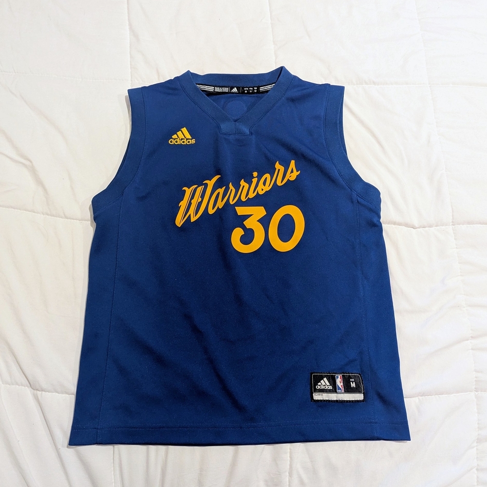 Adidas Warriors Curry #30 Basketball Jersey Kids M